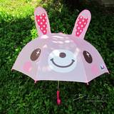 包邮！出口欧州卡通造型儿童雨伞 女生爱的小白兔小童雨伞 公主伞