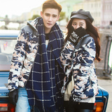 冬季英伦男女韩版中长款休闲棉服外套青年学生百搭雪地加厚外套潮