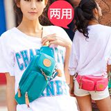 潮流腰包包女士斜挎包多功能大容量时尚夏季运动个性韩国帆布胸包