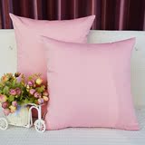 特价促销粉色棉纯色床头沙发靠垫靠枕抱枕办公室汽车腰垫套芯定制