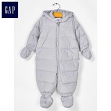 Gap婴儿 简洁纯色保暖婴幼儿羽绒连体衣 女宝宝新生儿保暖690117