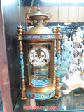 古董铜钟表 纯铜仿古景泰蓝机械钟表 老式座钟大号居家办公室摆件