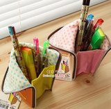 韩国正品维尼熊轻松熊儿童卡通笔袋小学生文具可站立的笔袋文具盒