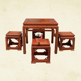 红木八仙桌缅甸花梨木独板餐桌椅中式大果紫檀家具实木四方桌条凳