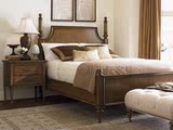 品正轩美式实木床 美式新古典家具 现代简约环保实木双人床定制