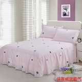 床罩 床裙 全棉布蕾丝边床笠床单定做 纯棉1.5m单件 1.8m床群双人
