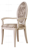 纯美式地中海家具实木布面扶手椅子 BM675 水曲柳做旧扶手靠背椅