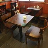 批发餐桌椅 咖啡厅桌椅 甜品店桌椅 奶茶店 烘焙店实木桌椅组合