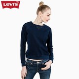 Levi's李维斯中国新年系列女士拼接纯棉藏蓝色套头卫衣23526-0003