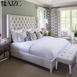爱家主场简约床法式风格大床 现代双人床 1.8米软床 定制布床C024