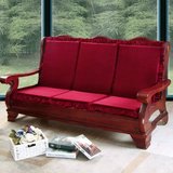 新款高密度法莱绒纯色红木实木沙发垫可拆洗加厚海绵坐垫靠垫一体
