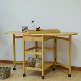 越茂 折叠餐桌可移动餐桌饭桌木质现代简约伸缩小户型餐桌椅组合