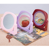 正品特价 便携式折叠化妆镜 适宜家用浴室台式桌面镜子