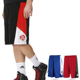 Adidas 男子运动裤罗斯篮球系列透气针织五分短裤 AC1318 AX7843