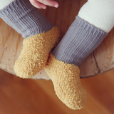 波米麻麻韩国代购婴儿童宝宝袜子秋冬保暖睡眠袜防寒防滑地板高筒