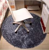 时尚高档加厚加密亮丝图案地毯纯色韩国丝圆形地毯客厅茶几地毯
