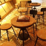 包邮 咖啡厅桌椅组合西餐厅奶茶甜品冷饮店小圆桌洽谈漫新款定做
