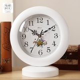 简约现代木质静音座钟可爱艺术台钟欧式钟表摆件创意石英钟