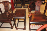 红木家具老挝大红酸枝雕花皇宫椅圈椅三件套实木古典中式家具直销