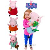 全新款大号50厘米佩佩一家粉红猪小妹小孩儿童手抱毛绒玩具包邮