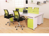 办公家具钢架四人组合职员桌工作位员工卡位简约现代板式办公桌椅