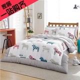 韩国进口直邮时尚的斑马图案纯棉保暖被子床笠套件儿童床品四件套