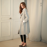 原创设计师女装品牌秋季薄款羊绒大衣中长款风衣宽松简约毛呢外套
