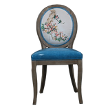 欧式简易皮革实木椅子美式乡村法式酒店餐厅餐桌椅组合仿古做旧椅