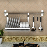 不锈钢挂件 单层碗架 壁挂双层碗碟架沥水架碗盘架厨房置物架宜家