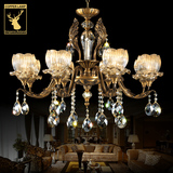 斯帝罗兰 欧式全铜吊灯客厅水晶灯具纯铜酒店大厅创意高档灯饰
