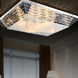 新款长方形水晶客厅灯led吸顶灯具现代大气卧室灯房间餐厅吊灯