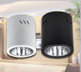 明装圆形筒灯 2.5寸3寸4寸5寸6寸8 吊杆桶型明装射灯罩外壳罩黑白
