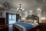 东南亚布艺实木床 欧式床1.8米 美式床 双人床 婚床 卧室床 方床