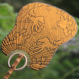 竹鞭画扇 团扇 芭蕉扇 宫廷中国风 空白扇 背面可作画 复古工艺