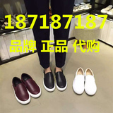 韩国代购2016新款春夏真皮鞋女款黑板鞋简单款平底鞋休闲圆头单鞋