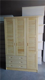 厂家直销松木实木衣柜儿童衣柜整体衣柜定制组合柜三门推拉门柜
