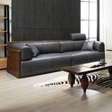 高档实木真皮沙发客厅组合头层牛皮 1+2+3组合品质奢华型皮艺沙发