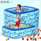 婴儿游泳池充气加厚方形家用小孩新生儿童宝宝游泳桶戏水海洋球池