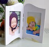 厂家直销欧式宝宝儿童相框摆台7寸创意长方形屏风实木相架包邮