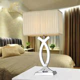 创意现代台灯 不锈钢卧室床头台灯 时尚客厅台灯酒店工程装饰台灯