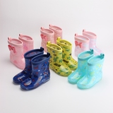 日系宝宝幼儿水晶防滑卡通印花 雨鞋 男童女童雨靴 水鞋 儿童雨鞋
