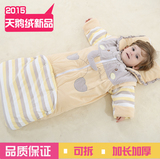 婴儿睡袋秋冬季加厚纯棉两用可拆婴幼儿童宝宝睡袋防踢被抱被春秋