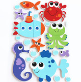 幼儿园装饰品 泡沫立体海底世界墙贴 3D海洋鱼海里动物组合墙贴