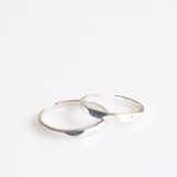 原创设计925纯银极简单光面开口戒指情侣对戒创意切割可调节指环