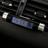 汽车温度计车用电子表 车内电子钟 车载温度计电子表 汽车用品