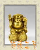 随缘工艺 开光纯铜大黑天财神像摆件 日本财神招手财神铜器精品
