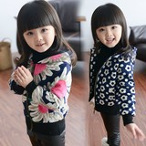 童装2015冬季最新款女童加绒棉衣韩版儿童加厚夹克宝宝保暖外套潮