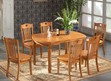 餐桌实木折叠可伸缩变形餐桌椅 组合 木质橡木餐桌小户型饭桌圆桌