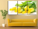 黄色花朵装饰画客厅墙画卧室壁画简约挂画现代酒店无框画背景墙