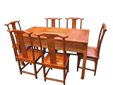 明清仿古家具  中式实木精品将军台榆木花梨茶艺桌功夫茶桌椅组合